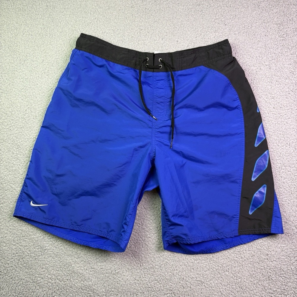 VTG Nike Board Shorts Mens XL Blue Surf Swim Travel Beach Vacation Y2K